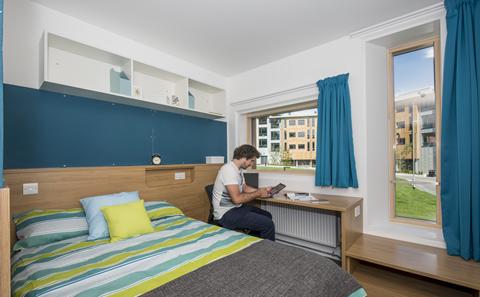 Student sitting in room