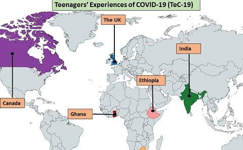 World map showing sites included in research