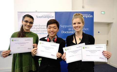 Our 2017 winners of 3MT