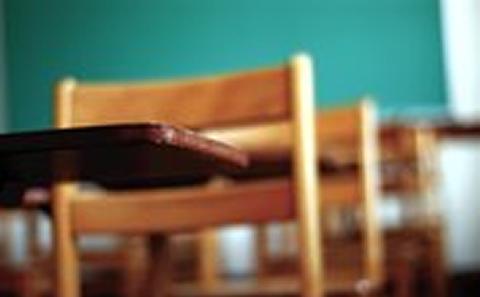 school desk UoS stock image