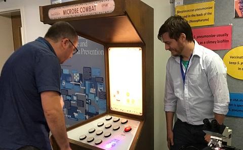 Robert Hull with exhibit