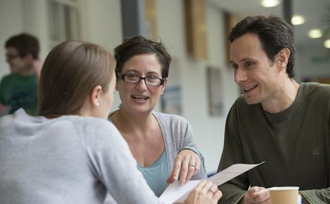 Student meeting a member of University staff