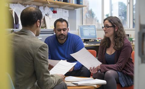 A meeting around a table
