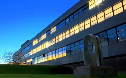 campus building at night