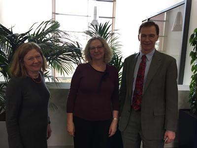 Professor Leonard and Professor Steyn meet the Provost