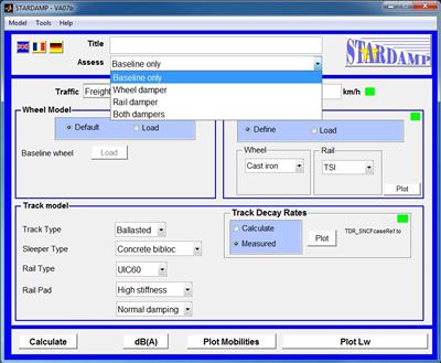 Software developed by ISVR for wheel and rail damper assessment