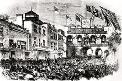 The procession and ball for the opening of the Hartley Institute was a huge event that went on until 5am