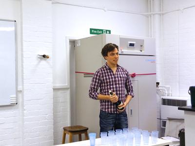 Dr. Sam Keyes celebrates the installation of the propagator