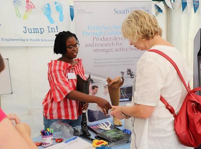 #handson intern Tina in action at the stand