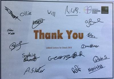 Thank you note to Prof Leighton