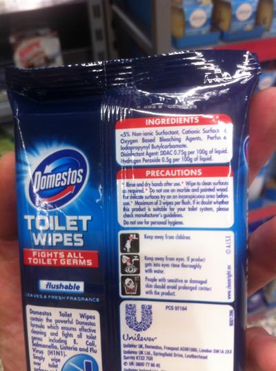 Toilet wipes