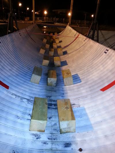 Spoiler baffles in an experimental culvert