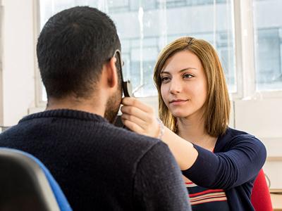 Students using the Audiology Skills Laboratory