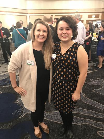 Rachel Owen, Right, with Doctoral College Team Member, Left