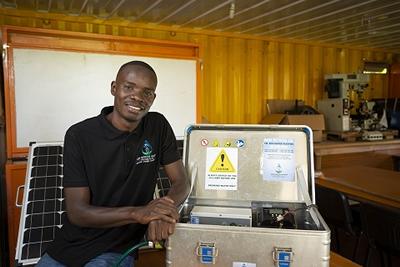 Timothy with his Eco Water Purifier