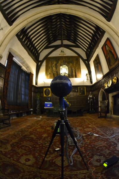 Measuring the acoustics at Ightham Mote, a medieval house in Kent