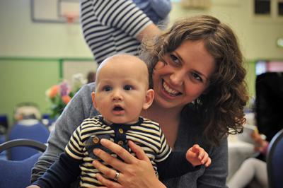 Lara Richardson and baby Oliver