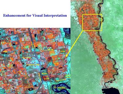 Enhanced sataellite imaging of irrigated areas