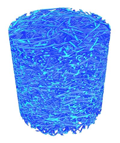 Figure 1 - CT scan of a cylindrical titanium felt sample