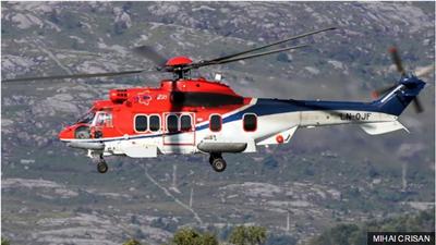 The Super Puma helicopter which crashed off Norway