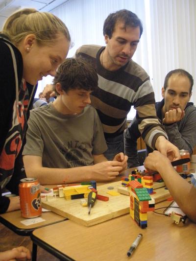 students taking part in one of our hands-on workshops