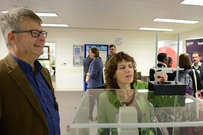 Image of public interacting with an exhibit