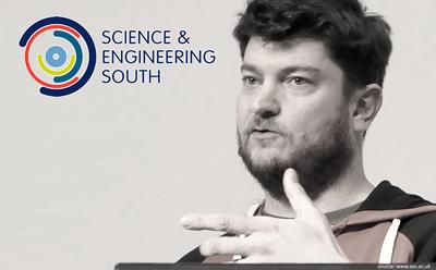 photograph of Dr. Richard Boardman speaking at the event