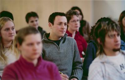 Student sat in a lecture