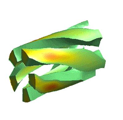 Example of spinning mode in lined duct with splices