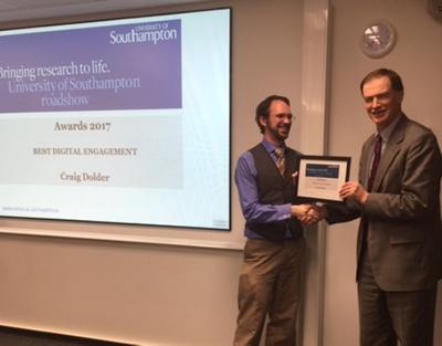 Craig Dolder (left) with Prof Mark Spearing