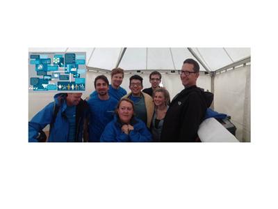 NAMRIP team take shelter from the rain