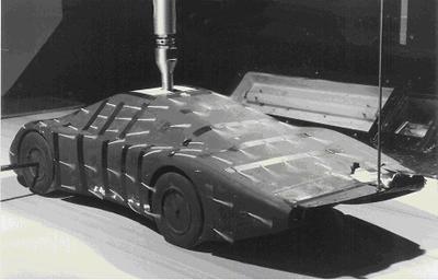 Adrian Newey's student project of a car in the RJ Michell Wind Tunnel