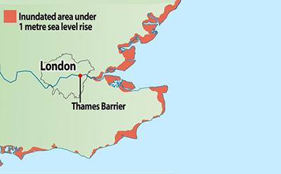 1 Meter inundation UK