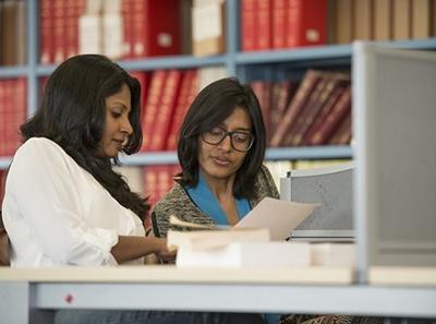 Students in the library