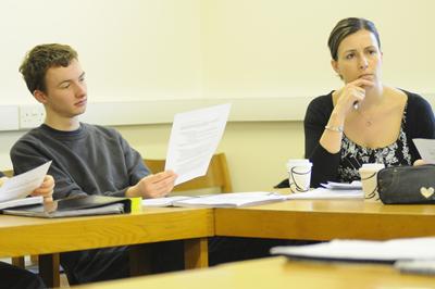 Students in a seminar