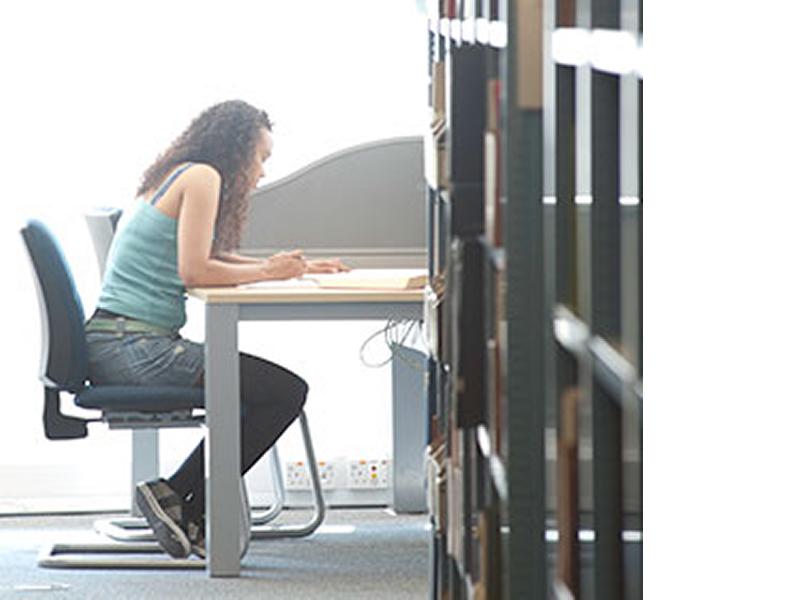 person sitting at desk