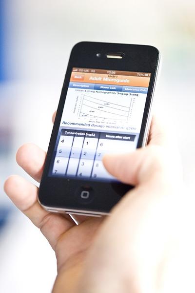 Microguide on a mobile phone