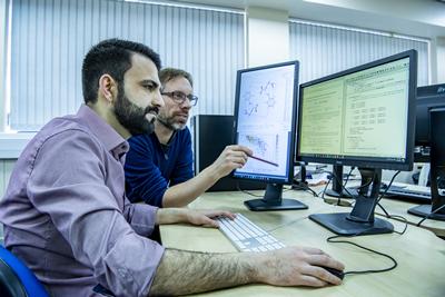 Professor Graeme Day (right)