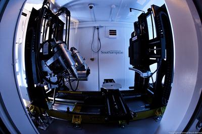 Fish-eye view of the x-ray scanner