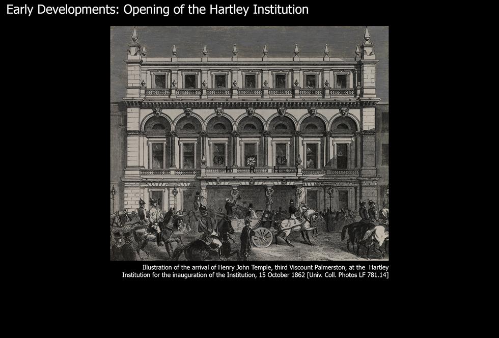 Image #1: Opening of the Hartley Institution