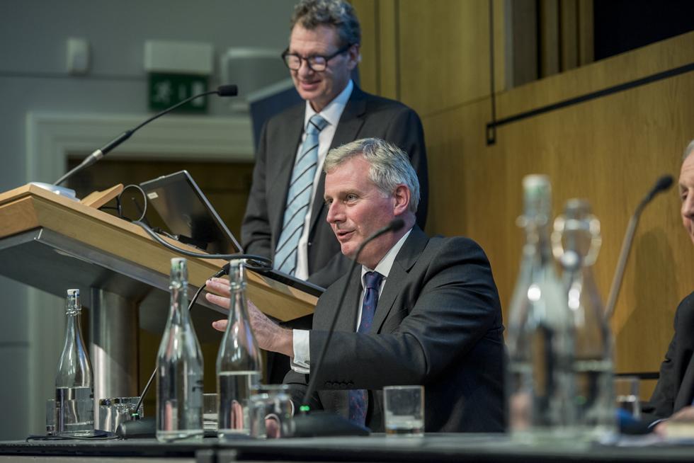 Professor Peter Johnson answering question