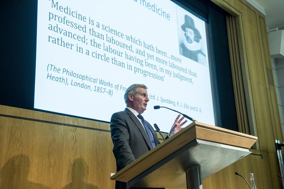 Professor Peter Johnson answering question