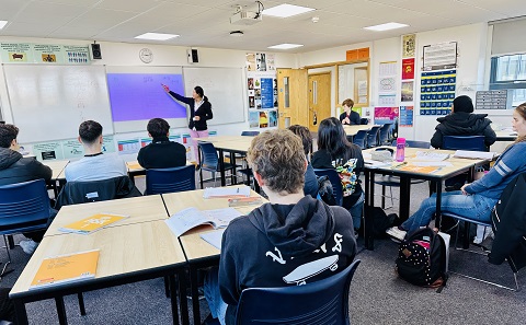 Students in a classroom