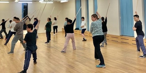 Students practising southern pole