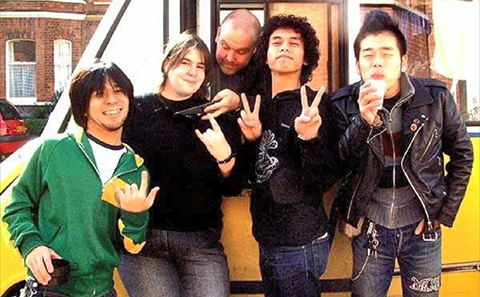 Iona Bateman with Japanese band Electric Eel Shock