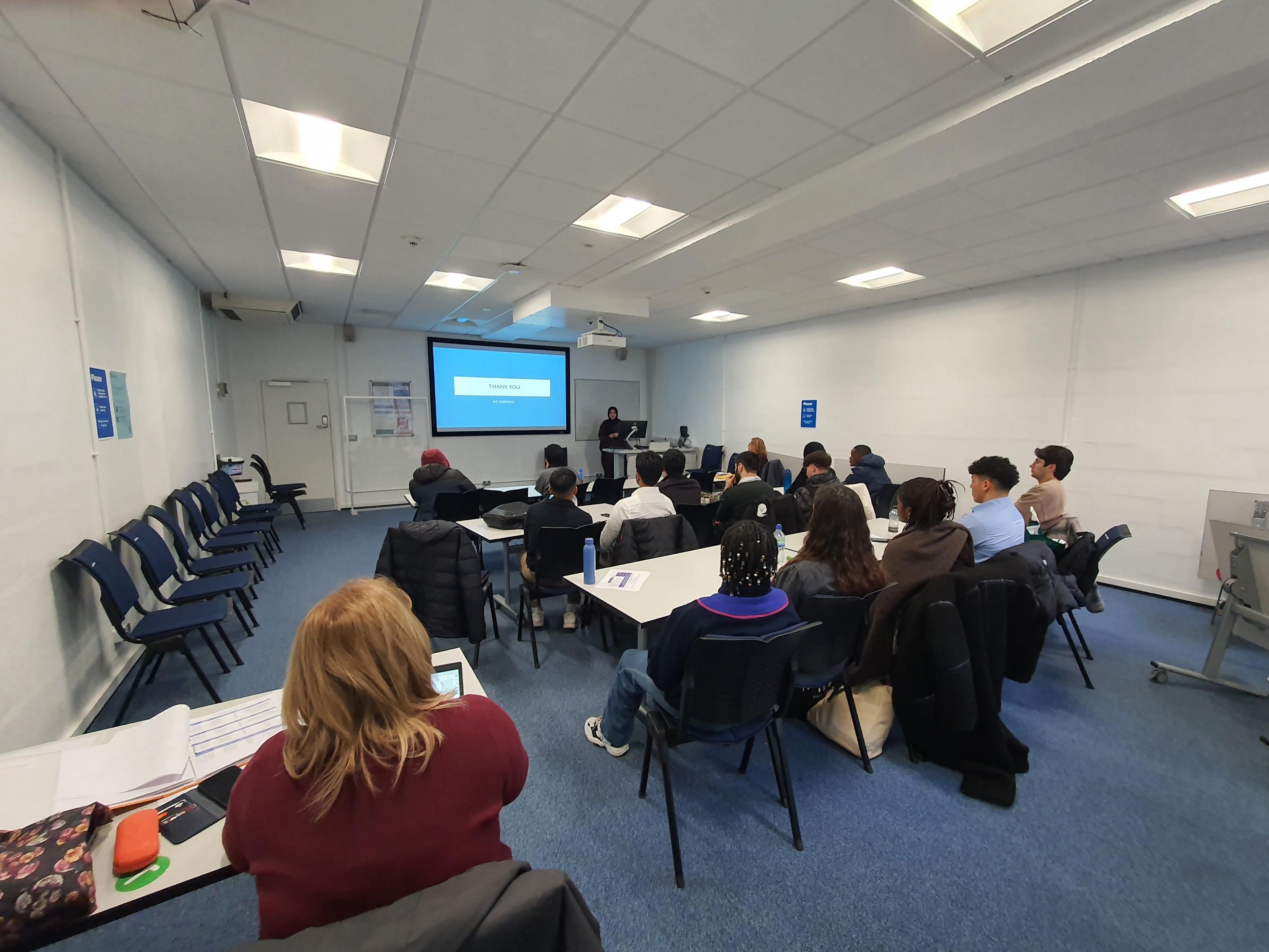 students in a lecture room