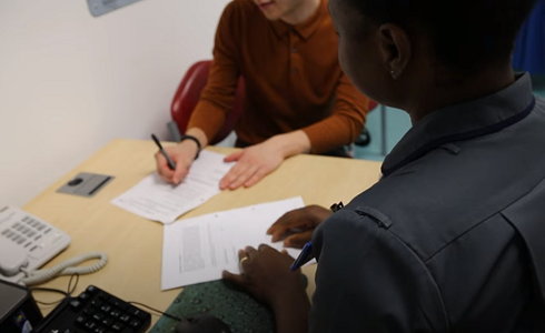 Doctor and patient in a meeting