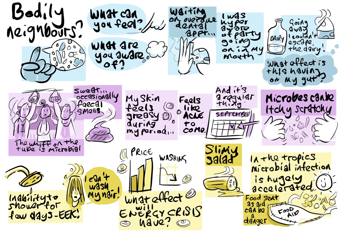 Microbial neighbours on our bodies and our food