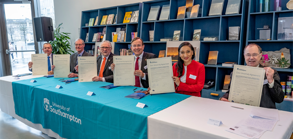 Signing the civic university agreement