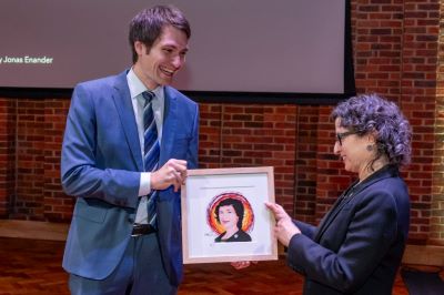 Prof Markoff receiving a gift from the STAG Research Centre